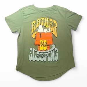 Peanuts Green Snoopy Short Sleeve Tee
